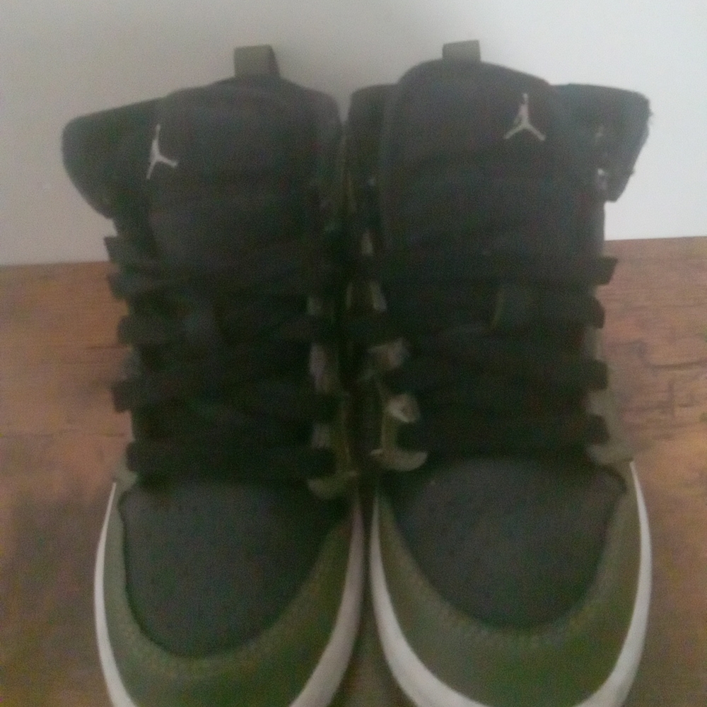 Black and Green High-Top Sneakers